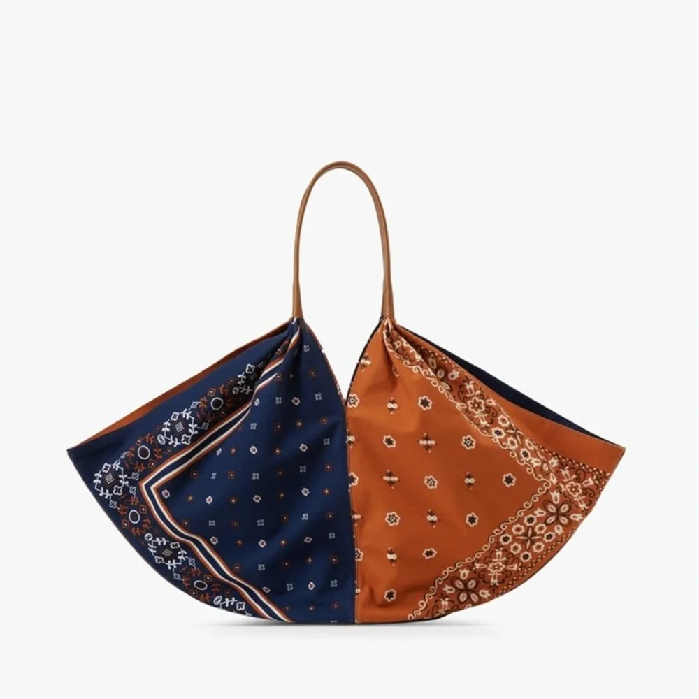 Shinola Derby Bandana Tote- Blue and Orange Bag - Picture 5 of 7